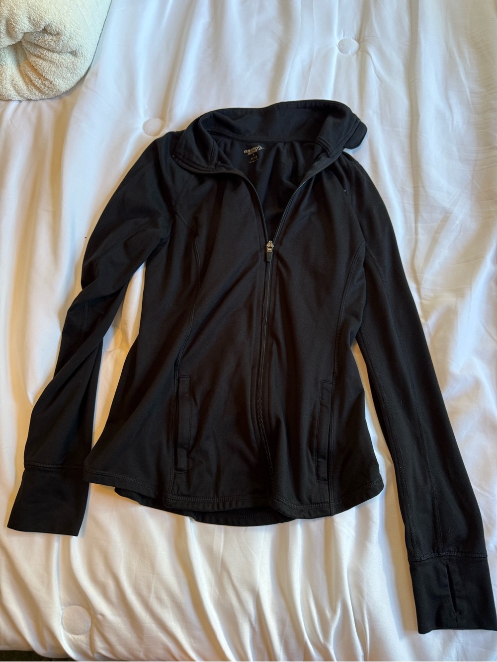 Old Navy Black Zip-Up Hooded Sweatshirt